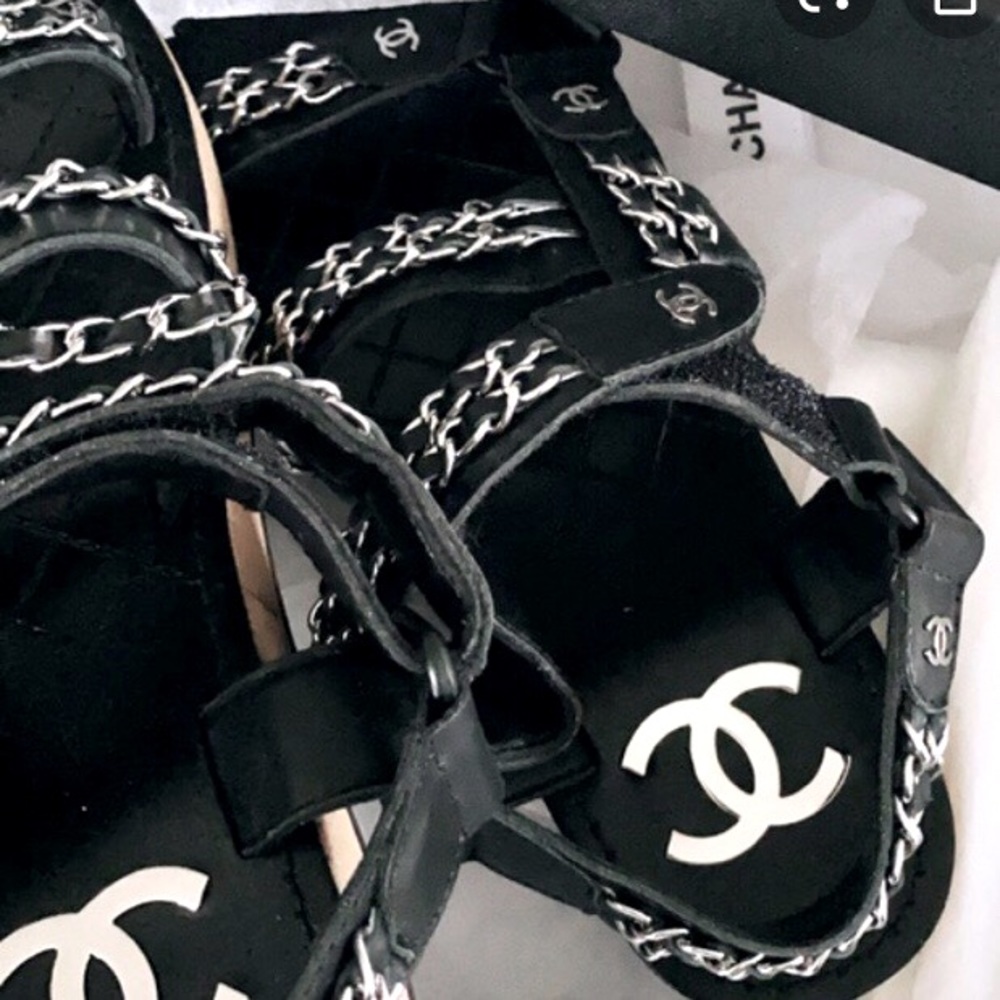 Chanel chain strap sandals